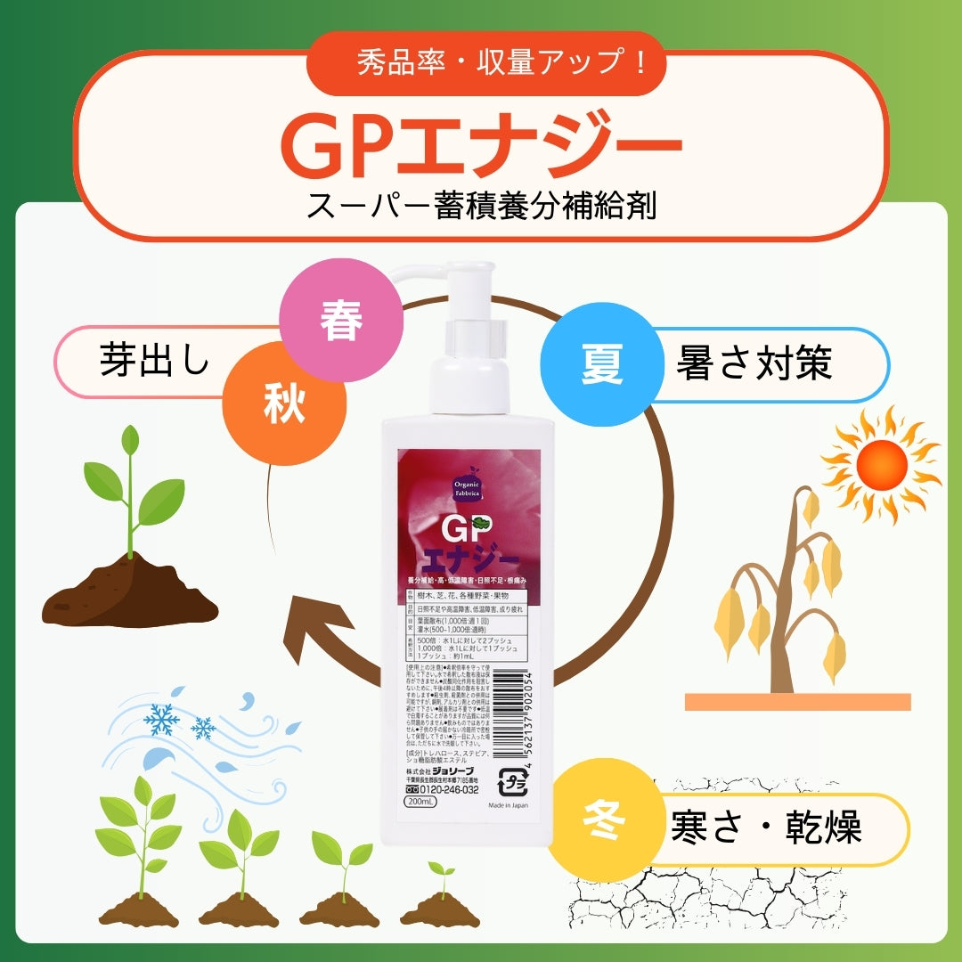 ガーデニングセット 負けない植物づくりセット(ヒバ油MIX100mL ・GPカルシウム200mL ・GPエナジー200mL）