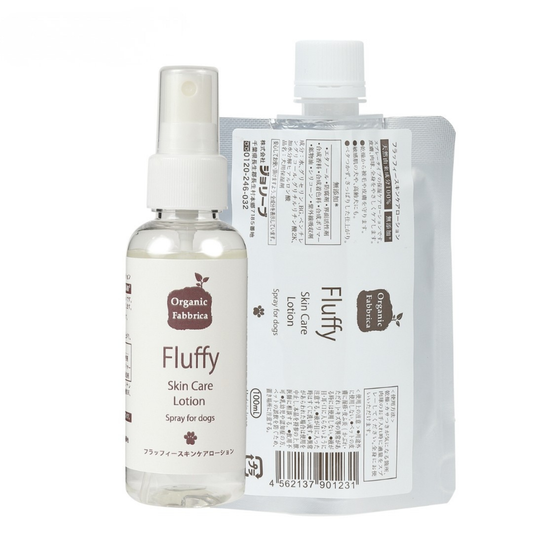愛犬用 フラッフィースキンケアローション本体セット(本体100mL・詰替100mL）