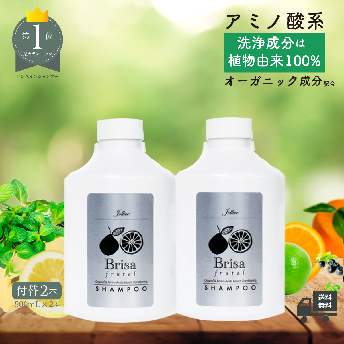 ブリッサフルータルシャンプー付替(500mL×2個）