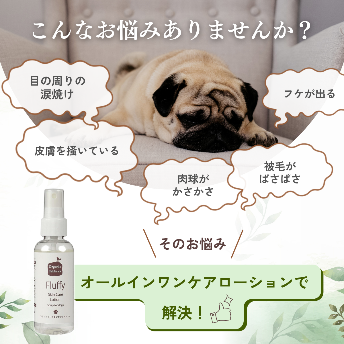 愛犬用 フラッフィースキンケアローション(詰替100mL）