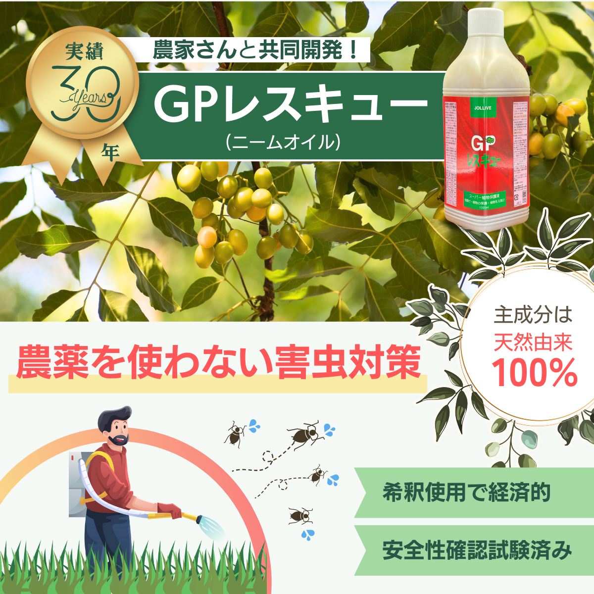 抗害虫活性剤 GPレスキュー(1L)